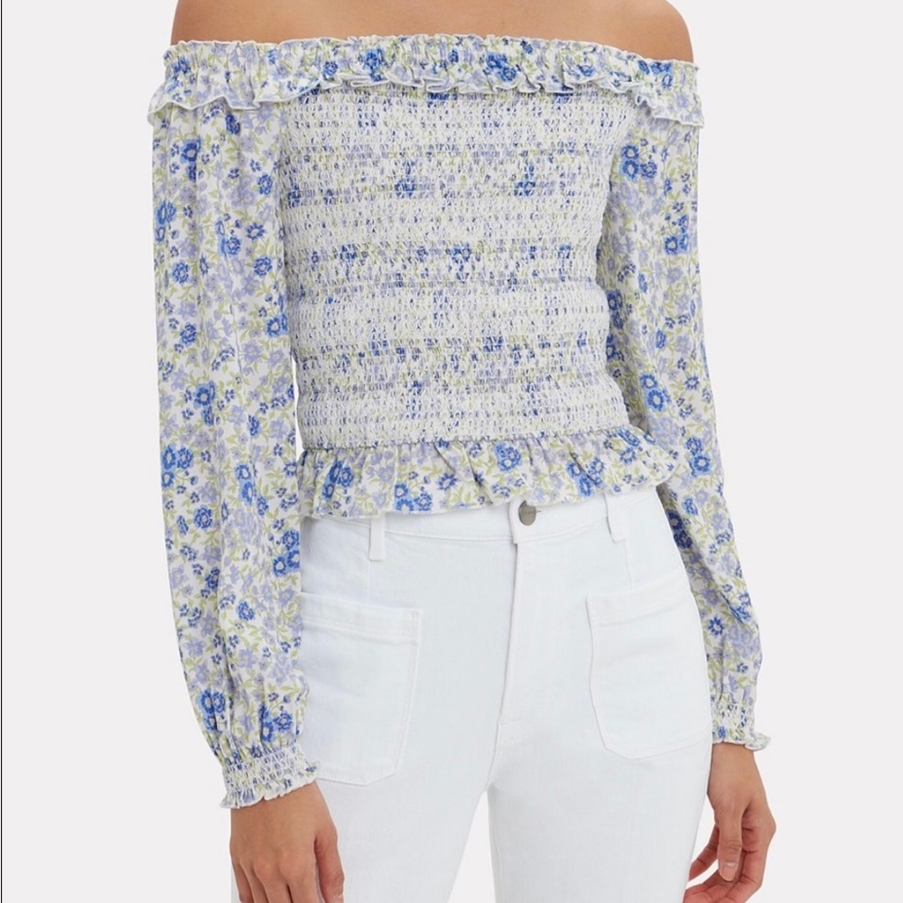 Intermix Dolly Floral Off-the-Shoulder Blouse